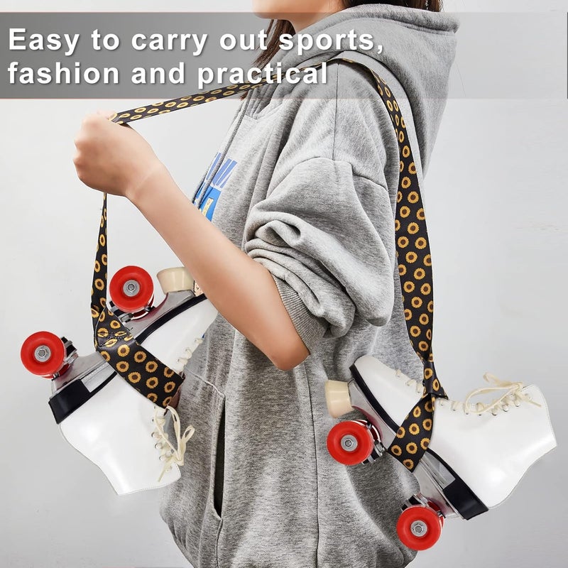 Skylety حزام حذاء التزلج القابل للتعديل 2 قطعة مع حزام كتف مرن لحمل الأطفال والنساء والرجال للتزلج - Image 4